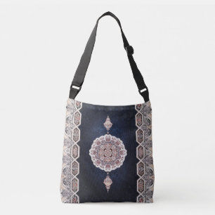 Antiek Blauwe Turkse Perzische Tapijt Vloerkleed Crossbody Tas