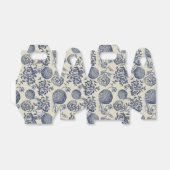 Antiek blauwe ventilator AfdrukFloral Bedankdoosjes (Uitgevouwen)