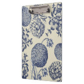 Antiek blauwe ventilator AfdrukFloral Klembord (Links)