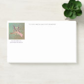 /Antiek Blauwgroen&Blush Business Monogram Post-it® Notes (Kantoor)