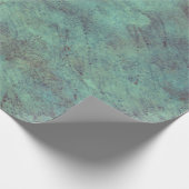 Antiek Blauwgroen bruin getextureerd ontspringen Cadeaupapier (Hoek)