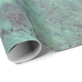 Antiek Blauwgroen bruin getextureerd ontspringen Cadeaupapier (Rol Hoek)