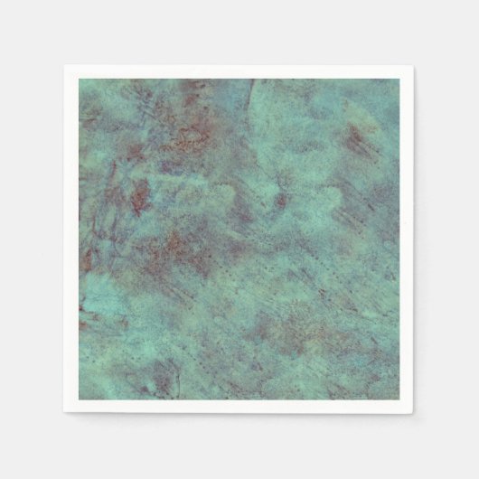 Antiek Blauwgroen bruin getextureerd ontspringen Servet (Voorkant)