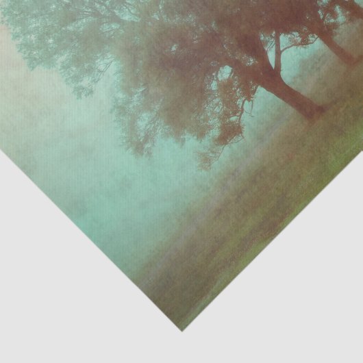 Antiek Blauwgroen textuur Landschapsontkoppeling Tissuepapier (Detail)