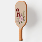 Antiek Bloemen Aangepaste Monogram Naam Pickleball Paddle (Links)