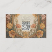Antiek Bloemen Art Nouveau bruiloft Informatiekaartje (Voorkant)