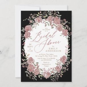 Antiek Bloemen Bridal Shower Invitation Kaart