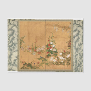 Antiek Bloemen Gelakte Kunst voor Decoupage of Gif Tissuepapier