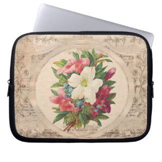  Antiek bloemen Laptop Sleeve