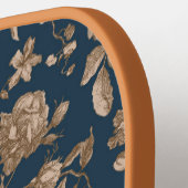 Antiek Bloemen Navy Gold Toile Pickleball Paddle (Links Detail)