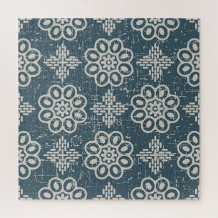 Antiek Bloemen: Ronde kromme naadloos. Legpuzzel