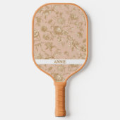 Antiek Bloemen Toile Pickleball Paddle (Voorkant)