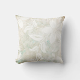 Antiek bloemen, wit kussen