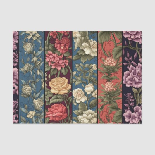 Antiek Bloemenpanelen Decoupage papier (Voorkant)