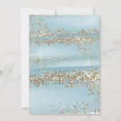 *~* Antiek Blue Glitter Weddenschap Kaart (Achterkant)