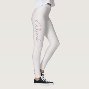 Antiek Blush Pink Rose verloving Bride To Be Leggings