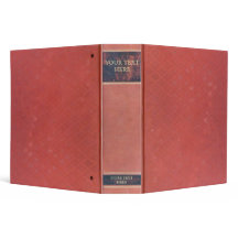 Antiek boek: Oude rode worn en afdekking. Retro