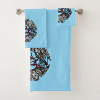 Antiek Boekplaat Drie Hawks William de Morgan Bad Handdoek