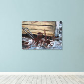 antiek boerderij gereedschap oude olieverfschilde canvas afdruk (Insitu (Houten vloer))