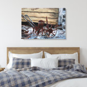 antiek boerderij gereedschap oude olieverfschilde canvas afdruk (Insitu (Slaapkamer))