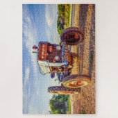  Antiek Boerderij Tractor Scene Rural America Legpuzzel (Verticaal)