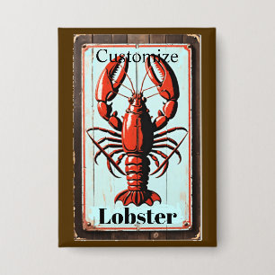 Antiek bord 'Lobster Thunder_Cove' Button