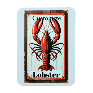 Antiek bord met kreeft Thunder_Cove Magneet