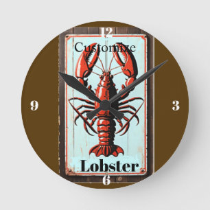 Antiek Bord Met Kreeft Thunder_Cove Ronde Klok
