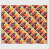 Antiek borst van glanzend glas cadeaupapier (Vlak)