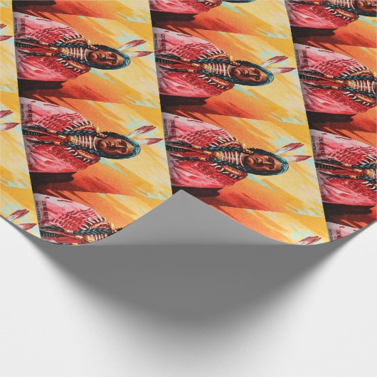 Antiek borst van glanzend glas cadeaupapier (Hoek)