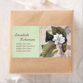 Antiek botanische print Magnolia Collage Etiket (Insitu)