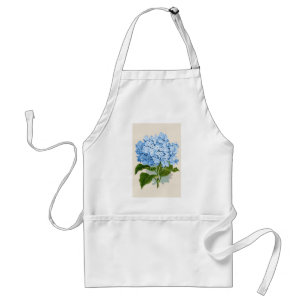 Antiek botanische Romantische Blauwe Hydrangea Standaard Schort