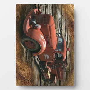 Antiek brandweerwagen  brandweerwagen fotoplaat