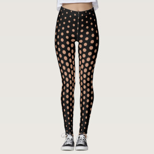 Antiek brass Techno Dot Patroon Leggings