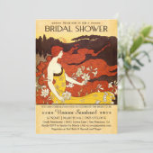 Antiek Bridal Shower-uitnodigingen Kaart (Staand voorkant)
