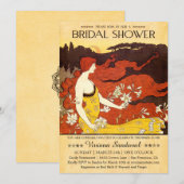 Antiek Bridal Shower-uitnodigingen Kaart (Voorkant / Achterkant)