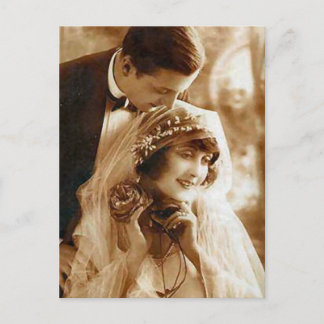Antiek Bride en Groom Romantic Gifts Briefkaart