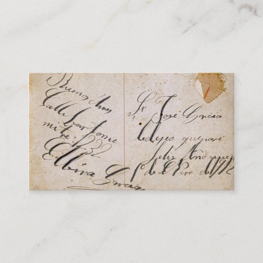 Antiek Briefkaart Visitekaartje (Voorkant)