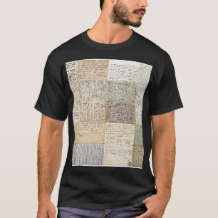 Antiek Briefkaarten Franse achtergrond T-shirt