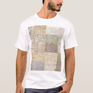 Antiek Briefkaarten Franse achtergrond T-shirt