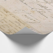 Antiek  Briefkaarten handschrift Cadeaupapier (Hoek)