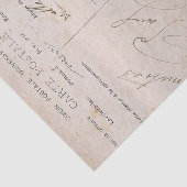 Antiek Briefkaarten handschrift Tissuepapier (Detail)