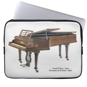 Antiek Broadwood Grand Piano Muziekinstrument Laptop Sleeve