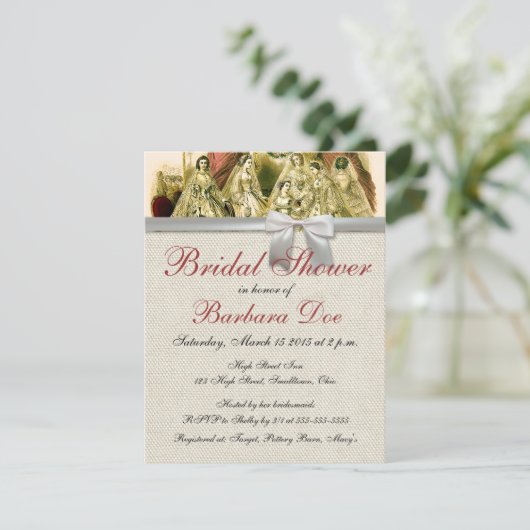 Antiek bruidsschat kaart (Staand voorkant)