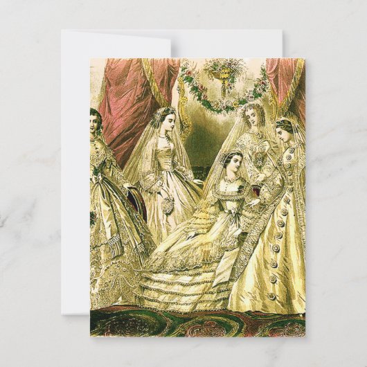 Antiek bruidsschat kaart (Achterkant)