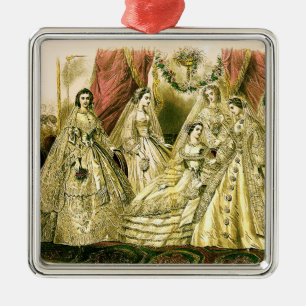 Antiek bruidsschat metalen ornament