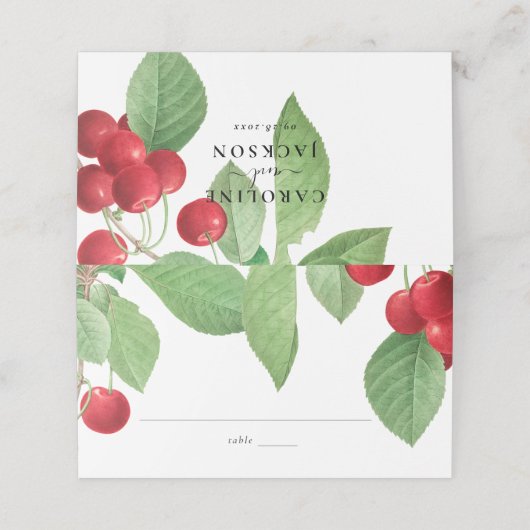 Antiek bruiloft-kaart voor Botany (Buitenkant ongevouwen)