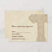 Antiek Bruin Celtic Cross RSVP (Voorkant / Achterkant)