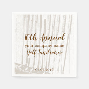 Antiek bruin/witgulzend Fundraiser Servet