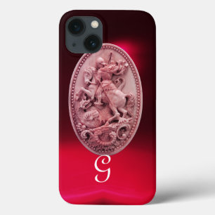 ANTIEK CAMEE / HEILIGE JORIS EN DRAAK MONOGRAAM iPhone 13 HOESJE